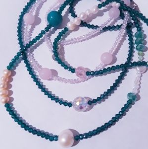 Handmade crystal & pearl necklace/bracelet